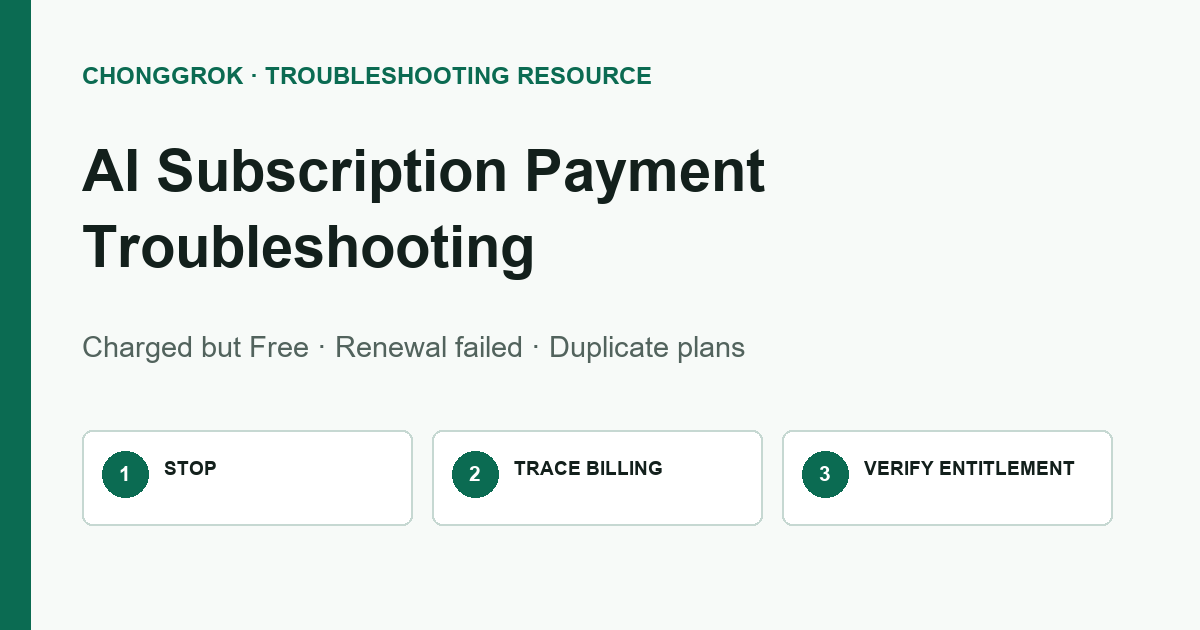 AI subscription payment troubleshooting preview