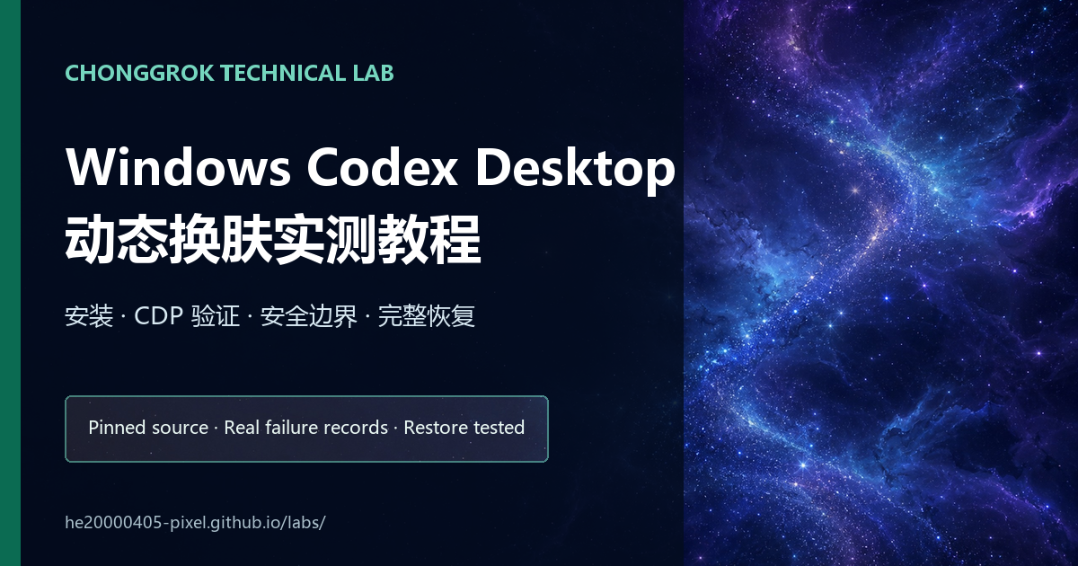 Windows Codex Desktop 动态换肤教程